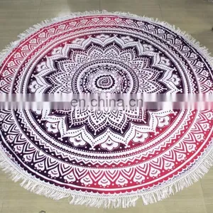 Wall Hanging Mandala Boho Polyester Tablecloth Towels Blanket Roundie Throw Omra Design Wholesaler and Manufacturer thumbnail-1
