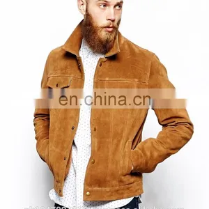 Men's Leather Jacket Latest 2015 Design Seude Leather Jacket thumbnail-1