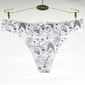 Yun Meng Ni Sexy Underwear Fancy Custom Pattern Print Girls T-back Cheap Cotton Factory Panty For Lady thumbnail-5