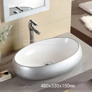 Wholesale Counter Mounting European Square no Hole Decal Ceramic Art Wash Basin thumbnail-5
