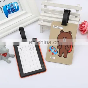 Personalized Luggage Tag Custom Logo Cheap Bulk Soft Pvc Luggage Tag thumbnail-3