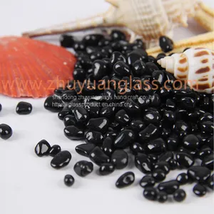 Wholesale Crushed Glass Seed Beads Aquarium Landscaping 1-3mm Black Aggregates Glass Bead thumbnail-3
