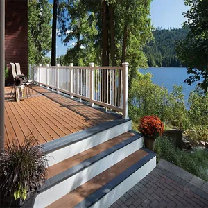 Hot Sale Waterproof Swimming Pool Flooring Cover Solid Wood Plastic WPC Composite Decking thumbnail-4