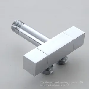 All Copper Square Multi-function Three-way Angle Valve One in Two Out thumbnail-4