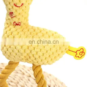 Luxury Teddy Dog Clean Teeth Rope Squeaky Plush Pet Toy thumbnail-4