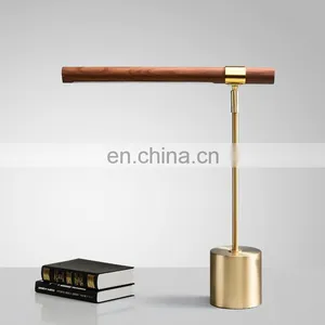 Amazon Hot Sellings Nordic Creative Modern Designer Copper Led Reading Bedside Luxury Gold Table Lamp for Hotel thumbnail-2