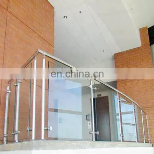 Frameless Glass Balustrades Spigots Stainless Steel Swimming Outdoor Glass Fence thumbnail-2