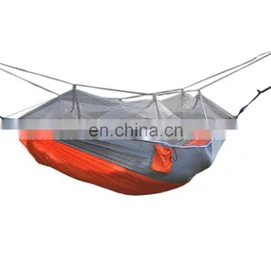 Ultra-Light Portable Camping Hammock With Mosquito Net Large Space Travel Camping Hiking Trip Parachute Hammock thumbnail-1