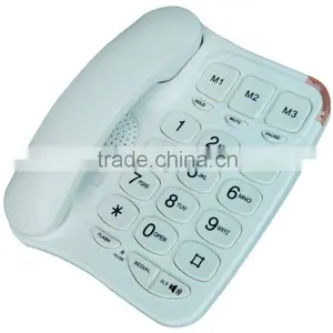 3 One-touch Big Button Corded Telephone for Senior Person or Old People thumbnail-1