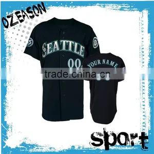 Promotional Blank Black Custom Infant Wool Baseball Jersey With Oem Service thumbnail-1