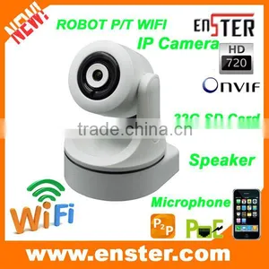 H.264 Huge Saving 720P WiFi Wireless IP Camera With SD Card Slot/Microphone/Speaker thumbnail-1