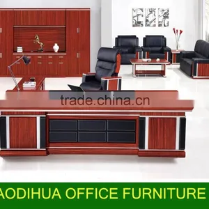 Hot-selling Wooden Series Wooden Executive Office Desk With Leather Design,furnituire Office Desk A-330 thumbnail-1