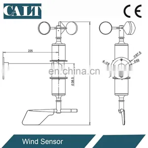 CALT YGC-Fs-FX 12v Voltage Weather Station Wind Direction Speed Sensor thumbnail-5
