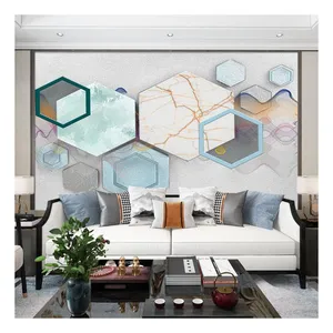Hot Selling Fabric Customized 3D 5D 8D Wall Mural Home Decoration Fabric Wall Panels Drop Ship thumbnail-5