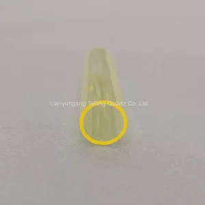 Yellow Quartz Glass Tube Fused Quartz Tube for Furnace thumbnail-2