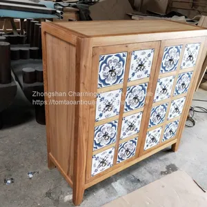 Solid Elmwood Side Board With Drawings thumbnail-3
