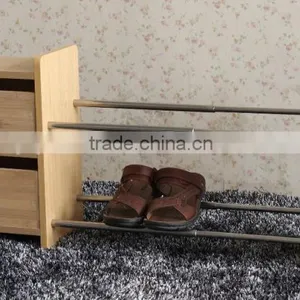 Folding Shoe Rack With 2 Storage Drawers thumbnail-1