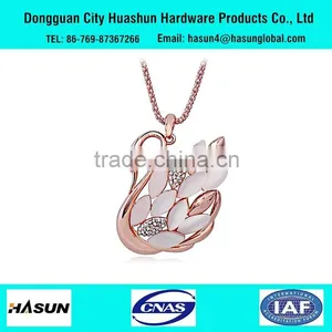 Wholesale Fashion High Quality Rhinestone Swan Sweater Necklace thumbnail-1