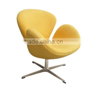Fiberglass Modern Restaurant Swan Chair Yellow thumbnail-1