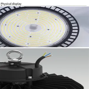 Cross - Border Microwave Radar Human Body Induction Ufo Industrial and Mining Lights 100w, 150w, 200w Led High - Bay Lights for Factories and Garages thumbnail-2