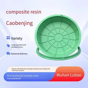 Lubao Composite Material Grass Planting Manhole Cover Manufacturer - Round 700mm Invisible Green Manhole Cover for Sunken Gardens thumbnail-1
