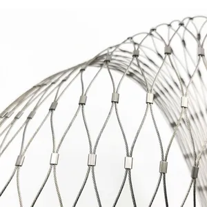 Wholesale SS 304 316 316L Stainless Steel Wire Rope Mesh Decorative Safety Net Elegant Protection for Architectural Decoration thumbnail-1
