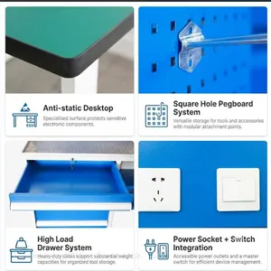 Modular Workbench System – 6 Config, 3 Top Options, Knock-Down Frame for Custom Workshop Layouts thumbnail-2
