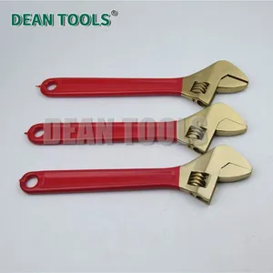 300 mm Non-sparking Adjustable Wrench With PVC Handle, Al-Bronze Material,Smooth Adjustment Mechanism thumbnail-4