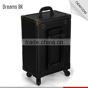 Professional Rolling Makeup Case 2 In1 Mutifunctional PVC Trolley Cosmetic Case With 360 Degree Wheel thumbnail-2