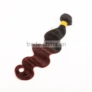 Body Wave 1b 99J Color From China Cheap Weft Ombre Human Hair Extension on Sale thumbnail-2