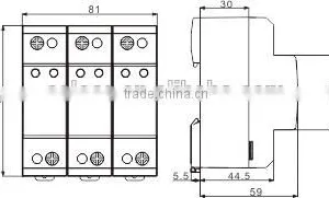 CA Series Surge Protective Device,CAU4-80T Surge Protective Device,320VAC,420VDC thumbnail-3