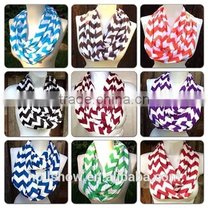 Wholesale Lady Fashion Polyester Circle Loop Cheveron Infinity Scarf thumbnail-1