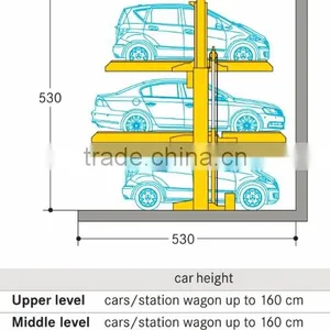 Easy Operation Smart 3 Levels Car Parking Lift Equipments With Pit thumbnail-5