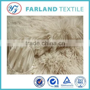 Long Pile Fur Fabrics , Soft Felt Ball Rug Fabric thumbnail-2
