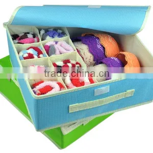 AN24 ANPHY Non-woven High Quality Underwear Storage Box Components 16 or 9 Grids In Stock 5 Colors Household Holder Box thumbnail-2