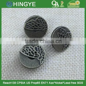 19mm Antique Brass Metal Jeans Button thumbnail-1