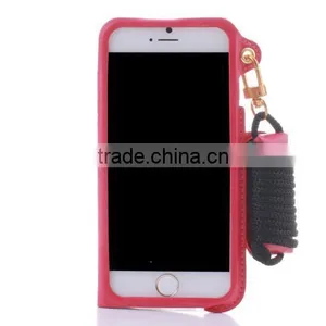 Luxury Metal pu Leather Case With Card Slot for Iphone 6/6s 4.7 Thin Holder Full Back Cover With String for Iphone 6/6s 4.7 thumbnail-5