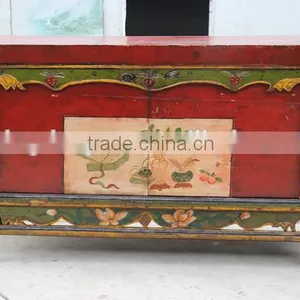 Chinese Antique Furniture/Mongolia Reproduction Cabinet/hand-painting Cabinet thumbnail-1
