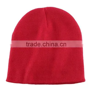 Wholesale Fashionable Good Quality Cheap Red Knitted Hat thumbnail-5