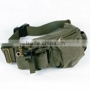 Military Green Canvas Waist Bag thumbnail-1