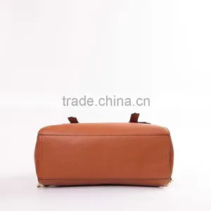 M22 European High Quality Coffee Color Teens PU School Satchel Bag With Cotton Webbing Straps thumbnail-5