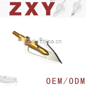 Golden Roadhead 100 Grain 2 Blade Broadhead 2" X 7/8" Large Incision Hunting Large Animals Arrow thumbnail-1