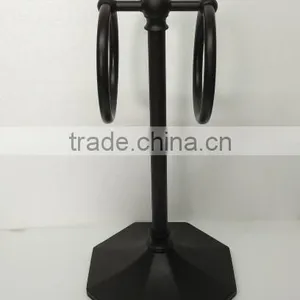 Classic Black or ORB Color Stylish Octagonal Fingertip Towel Holder Bathroom Towel Holder Double Towel Ring thumbnail-1