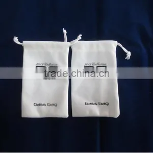 White Fabric Personalized Drawstring Bags for Kids/small Fabric Drawstring Bags With Gold Strings Quality Choice thumbnail-4