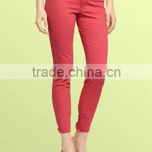 2016 Wholesale Price Branded Ladies Sexy Skinny Red Jeans thumbnail-1