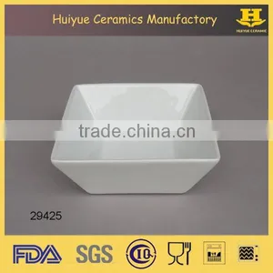 Porcelain Square Salad Bowl White thumbnail-2