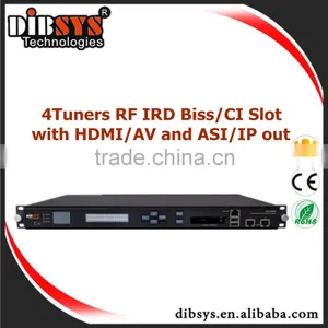 Carrier 4 rf Biss/Cam Module Dvbs2 to Hdmi Embed 4stereo With IP for Iptv Headend,asi Direct to Digital tv Dvb-c Qam Modulator thumbnail-1