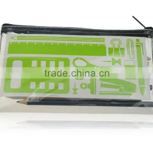 Customized Logo Printed Zip Top Slide Zipper PVC Bag for Pencil thumbnail-5