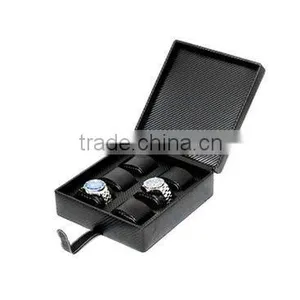 Luxury PU Leather 6 Watch Display Box Case thumbnail-2