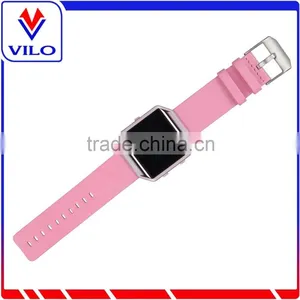 Luxury Genuine Leather Wrist Strap Watch Band For Fitbit Blaze Smart Watch+Metal Frame thumbnail-4